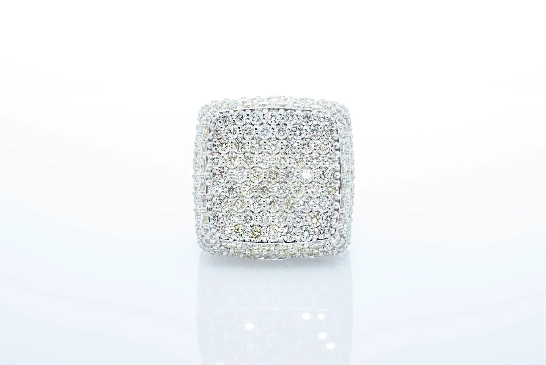 Men's Square/Cushion Pave Diamond Ring.