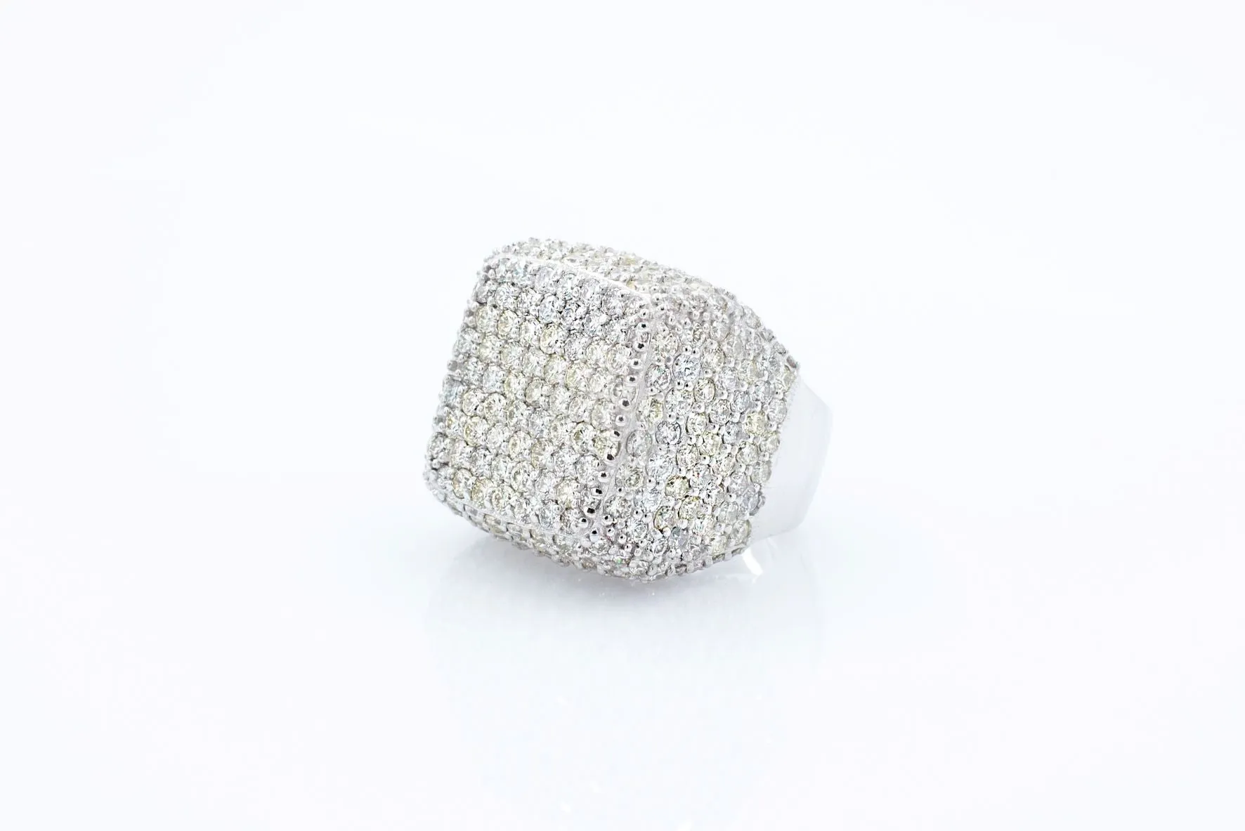 Men's Square/Cushion Pave Diamond Ring.