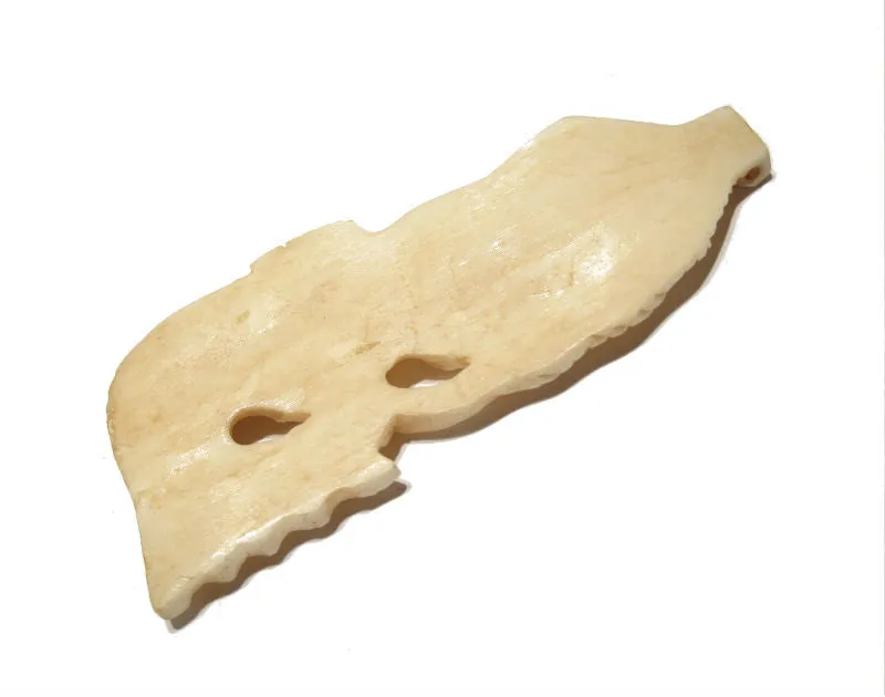 Mermaid Hand Carved Bone Pendant 2