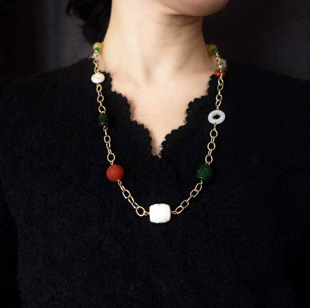 Metropolis Hermit Gem Station Necklace