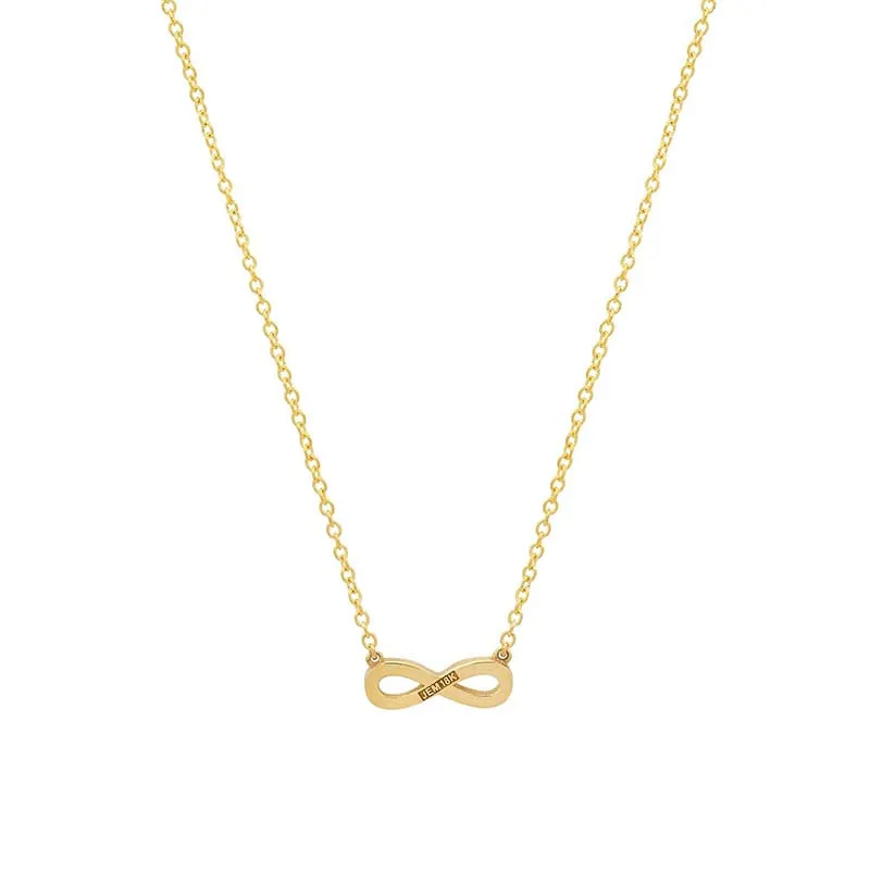 Mini Infinity Necklace with Turquoise Accent