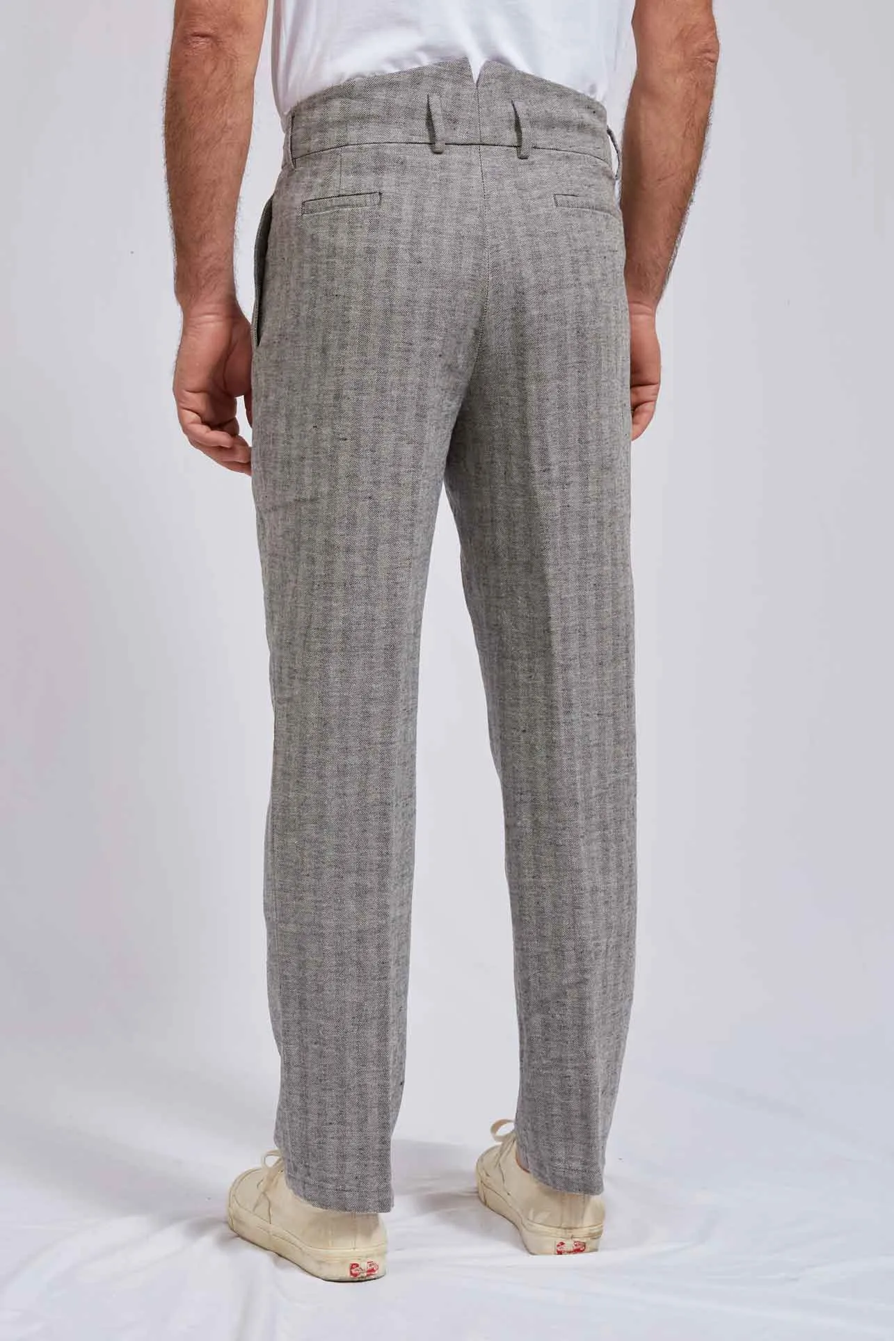 MINIERA hemp cotton herringbone GRAY 3139