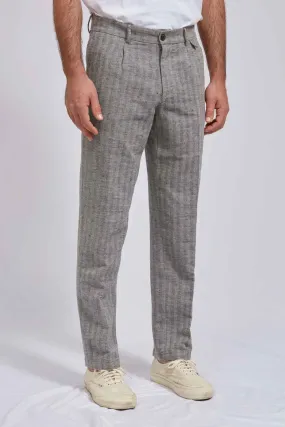 MINIERA hemp cotton herringbone GRAY 3139