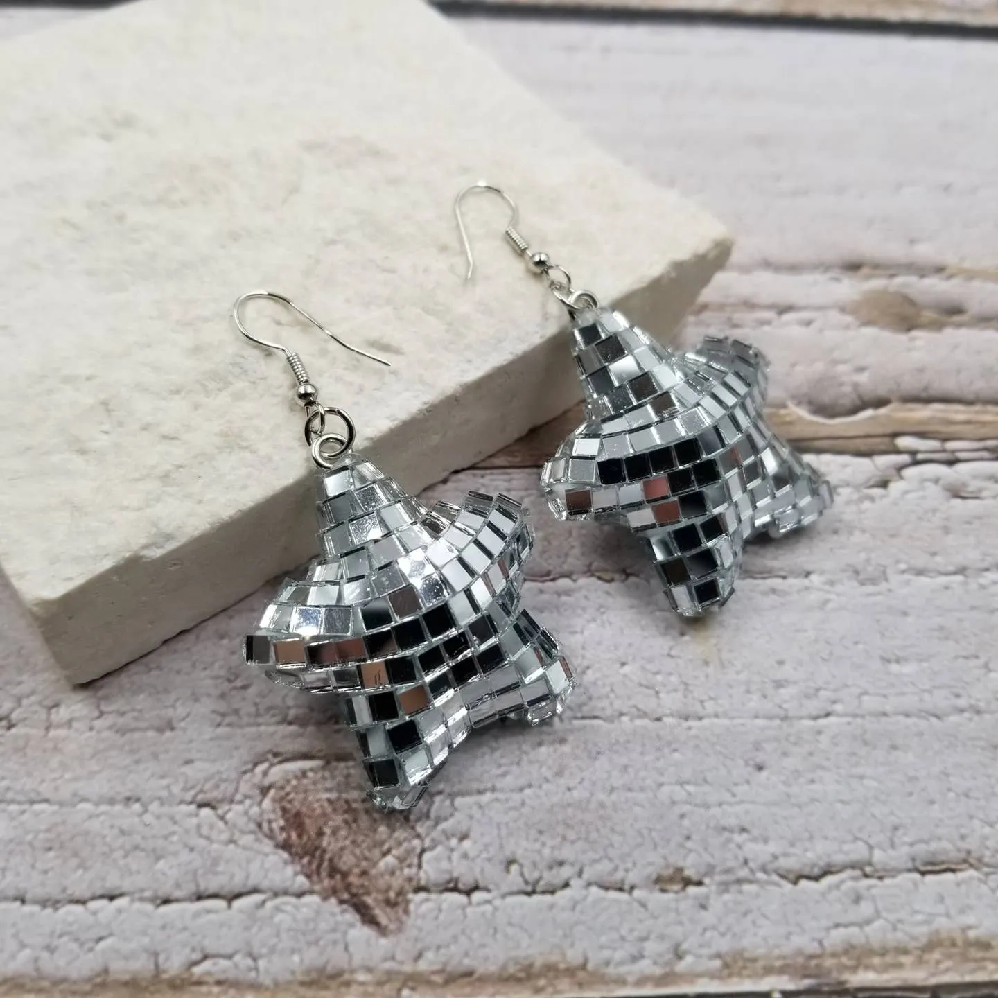 Mirrored Star Dangle Earrings