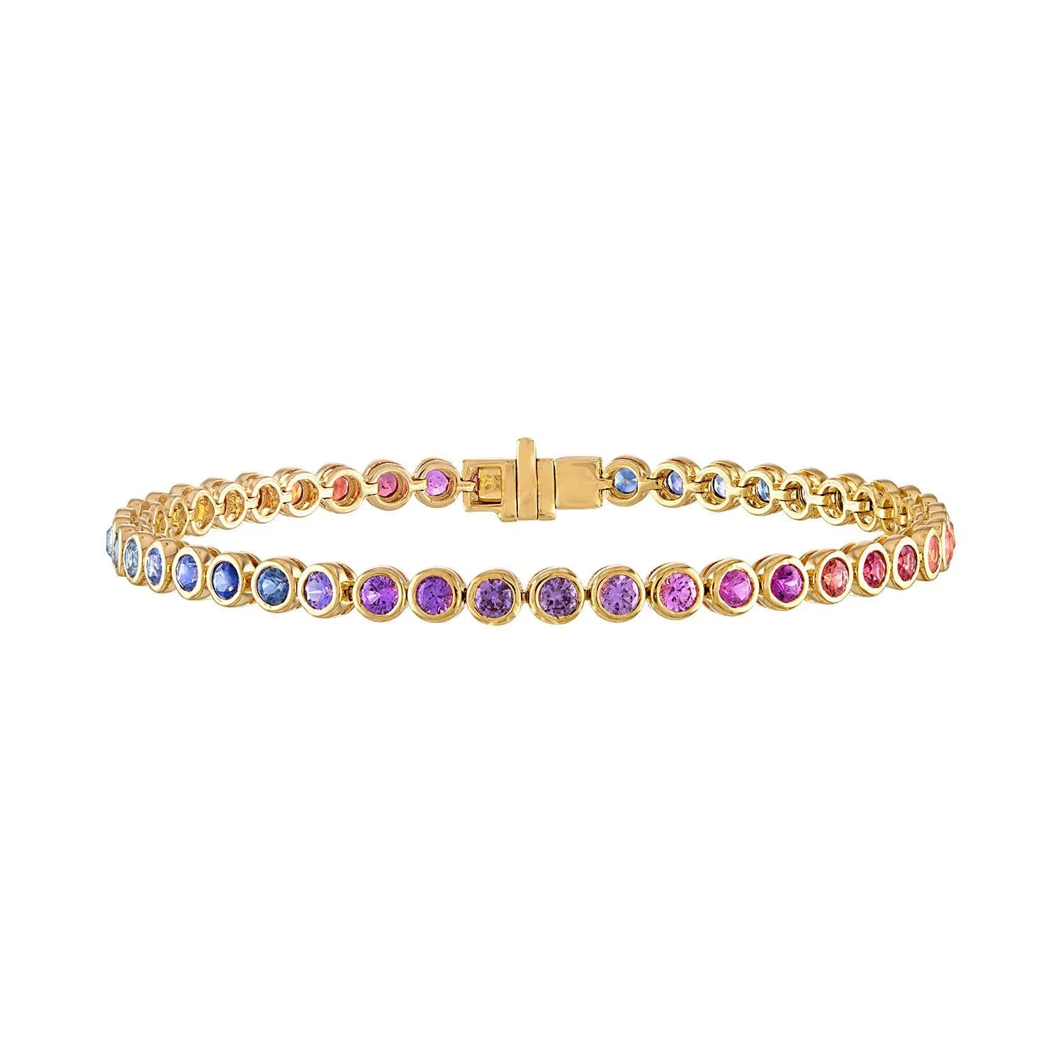 Multicolor Bezel Set Tennis Bracelet