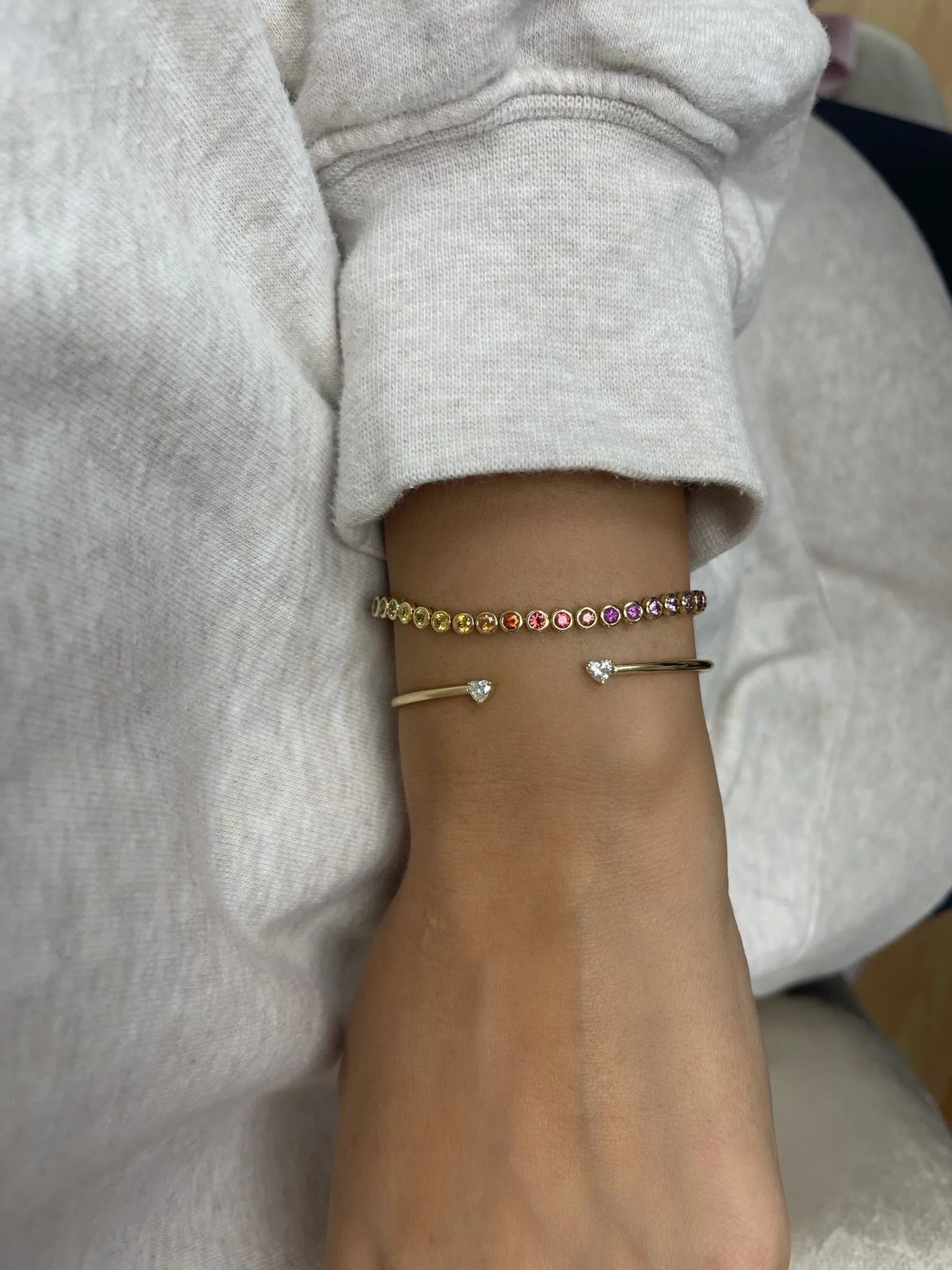 Multicolor Bezel Set Tennis Bracelet