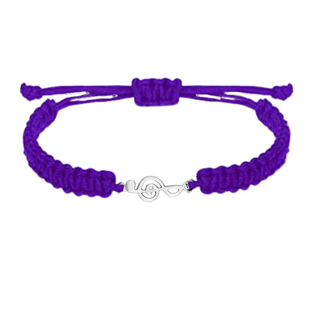 Music Note Rope Bracelet - Pick Color