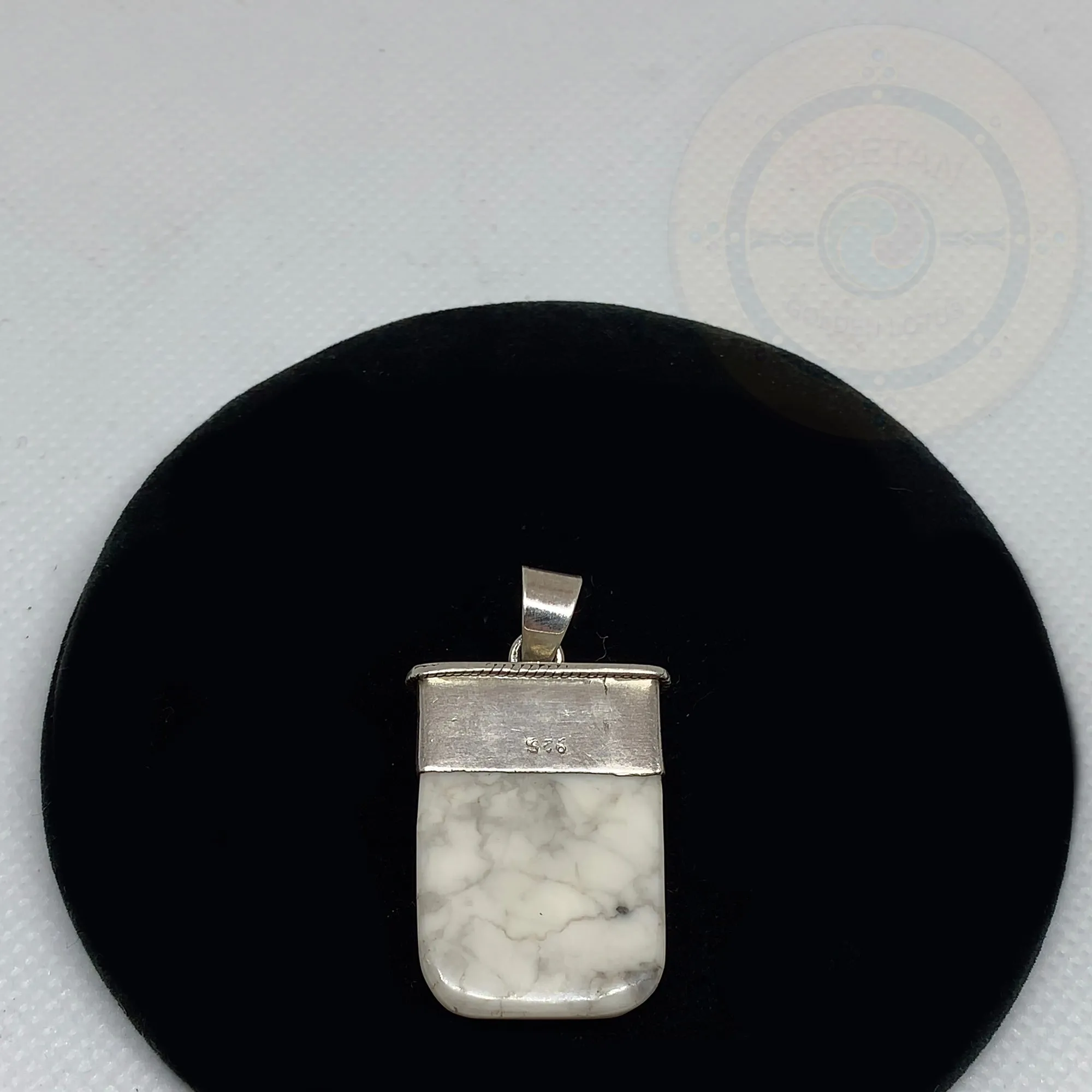 Natural White Buffalo Agate Pendant Necklace