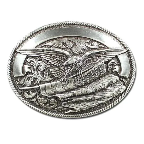 Nocona Carrying The Stars And Stripes - Belt Buckle
