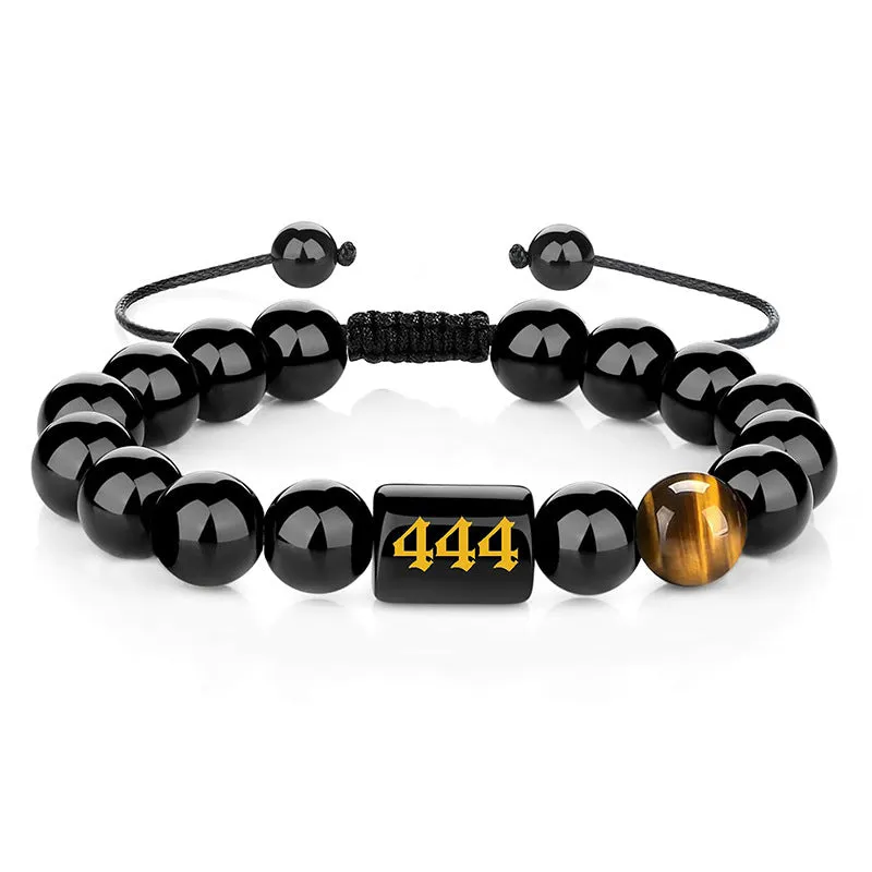Obsidian Number 000-999 Bracelet