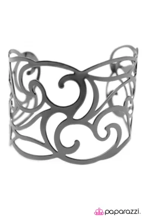 Open Door Jewelry - Art Nouveau - Black Bracelet - Paparazzi Accessories