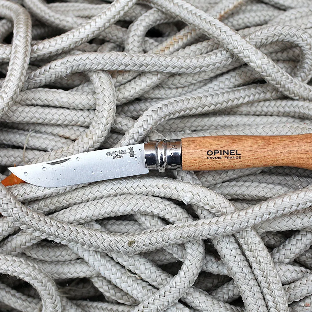 Opinel N°09 Stainless Steel Folding Pocket Knife 9 cm Yatagan Shape Blade