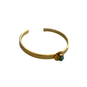 Orbita Collection Colombian Raw Esmerald & 24 K Gold
