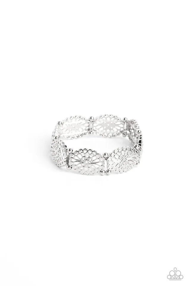Paparazzi Bracelet ~ Curly Chic - Silver