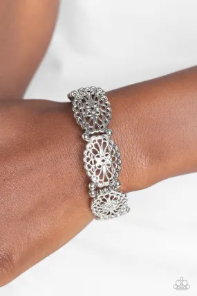 Paparazzi Bracelet ~ Curly Chic - Silver