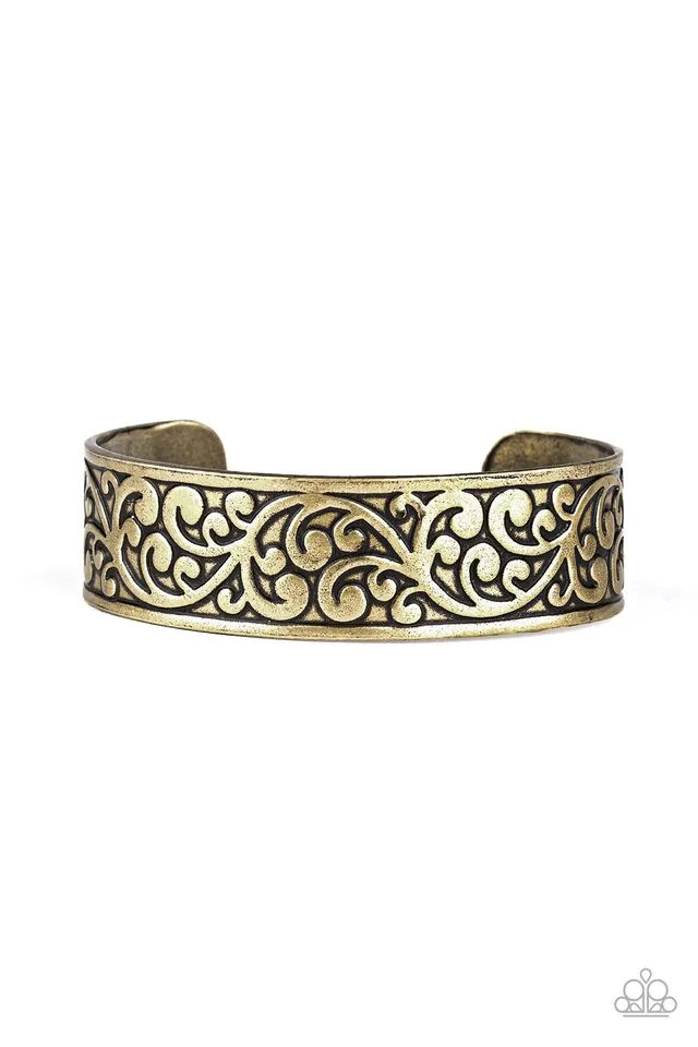 Paparazzi Bracelet ~ Read The VINE Print - Brass