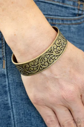Paparazzi Bracelet ~ Read The VINE Print - Brass