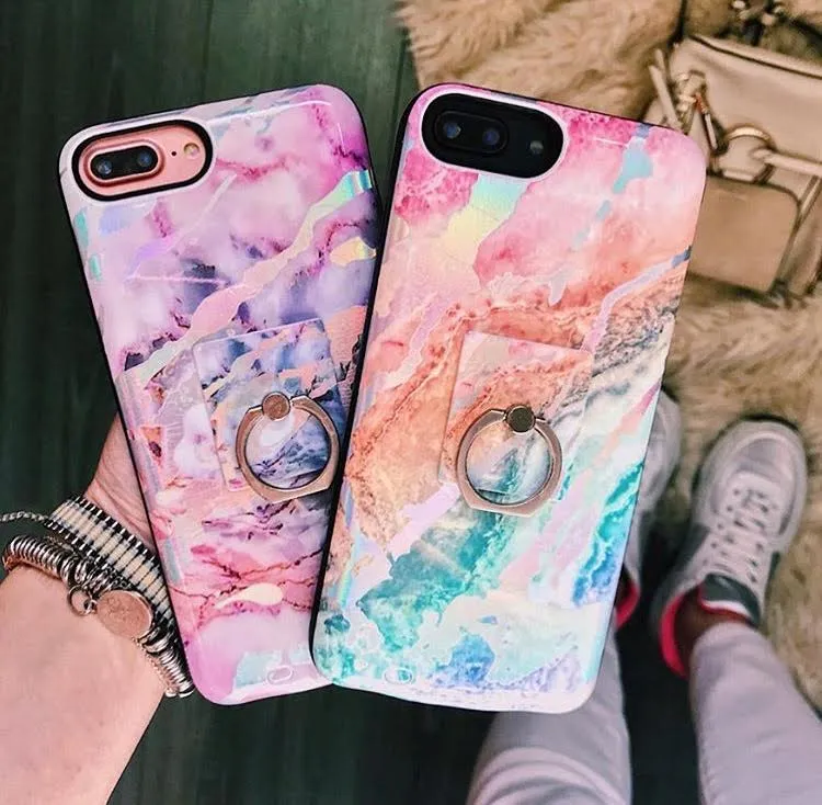 Pastel Holo Marble Ring Holder