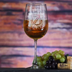 Personalized Family Crest/Coat of Arms Wine Glass