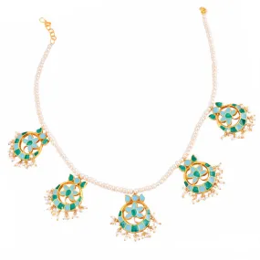 Phiroza Enamel Pearl Firangi Pani Necklace