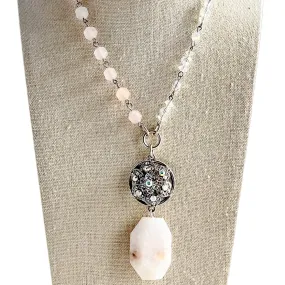 Pretty in Pink Long Beaded Bauble Necklace