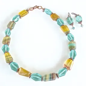 Prism: Rainbow Fluorite Necklace Set