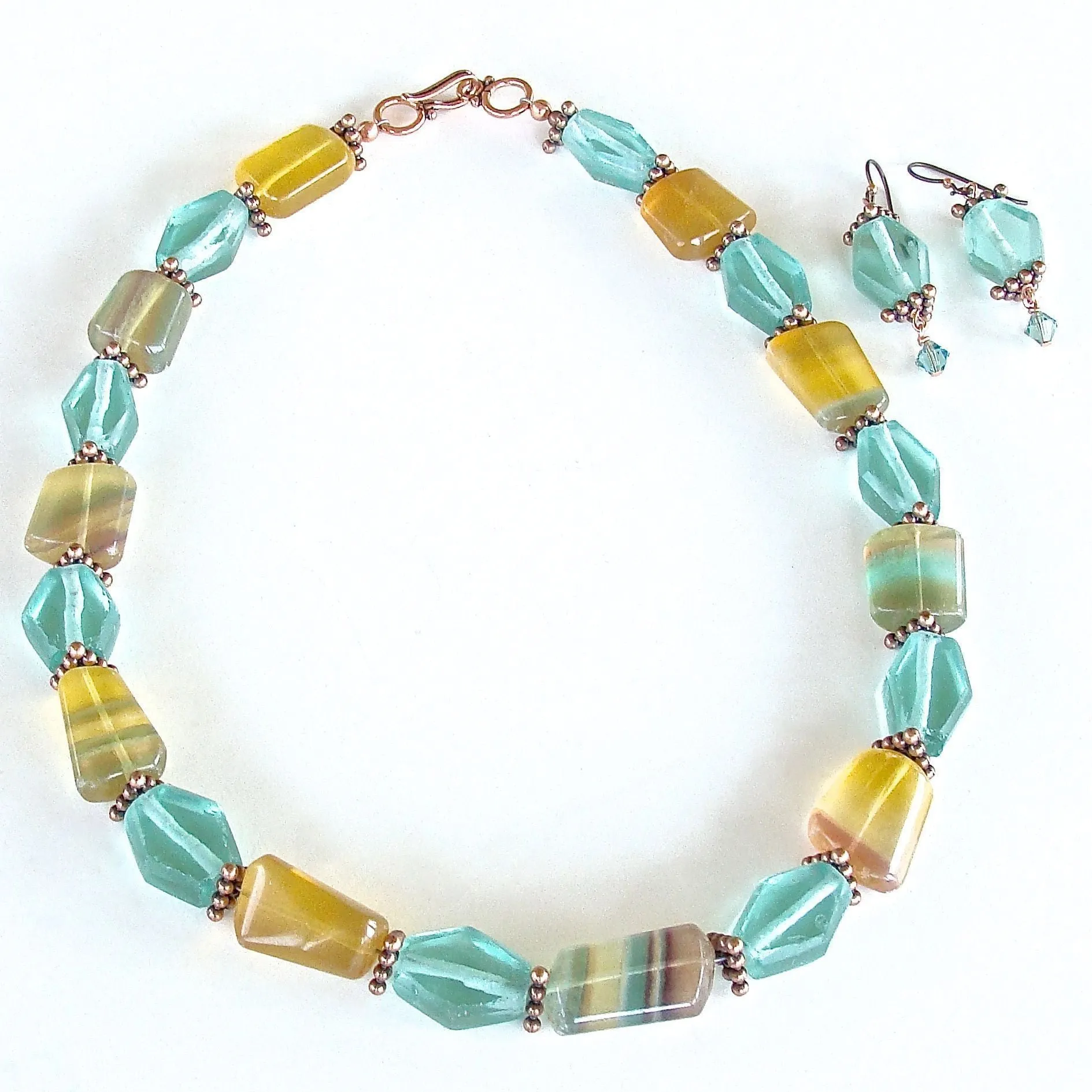 Prism: Rainbow Fluorite Necklace Set