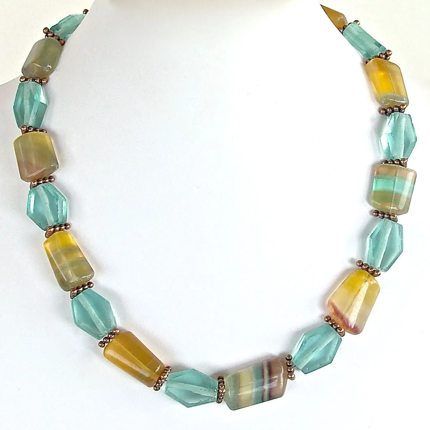 Prism: Rainbow Fluorite Necklace Set