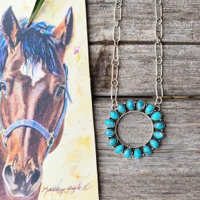" Showlo "  Kingman Turquoise Eternity Circle
