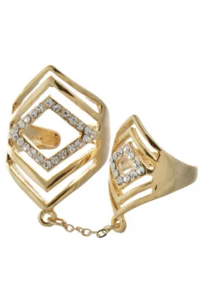 "V" Double Ring