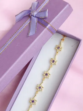 Rapunzel Sun Necklace, Princess Jewelry, Purple Sun Necklace