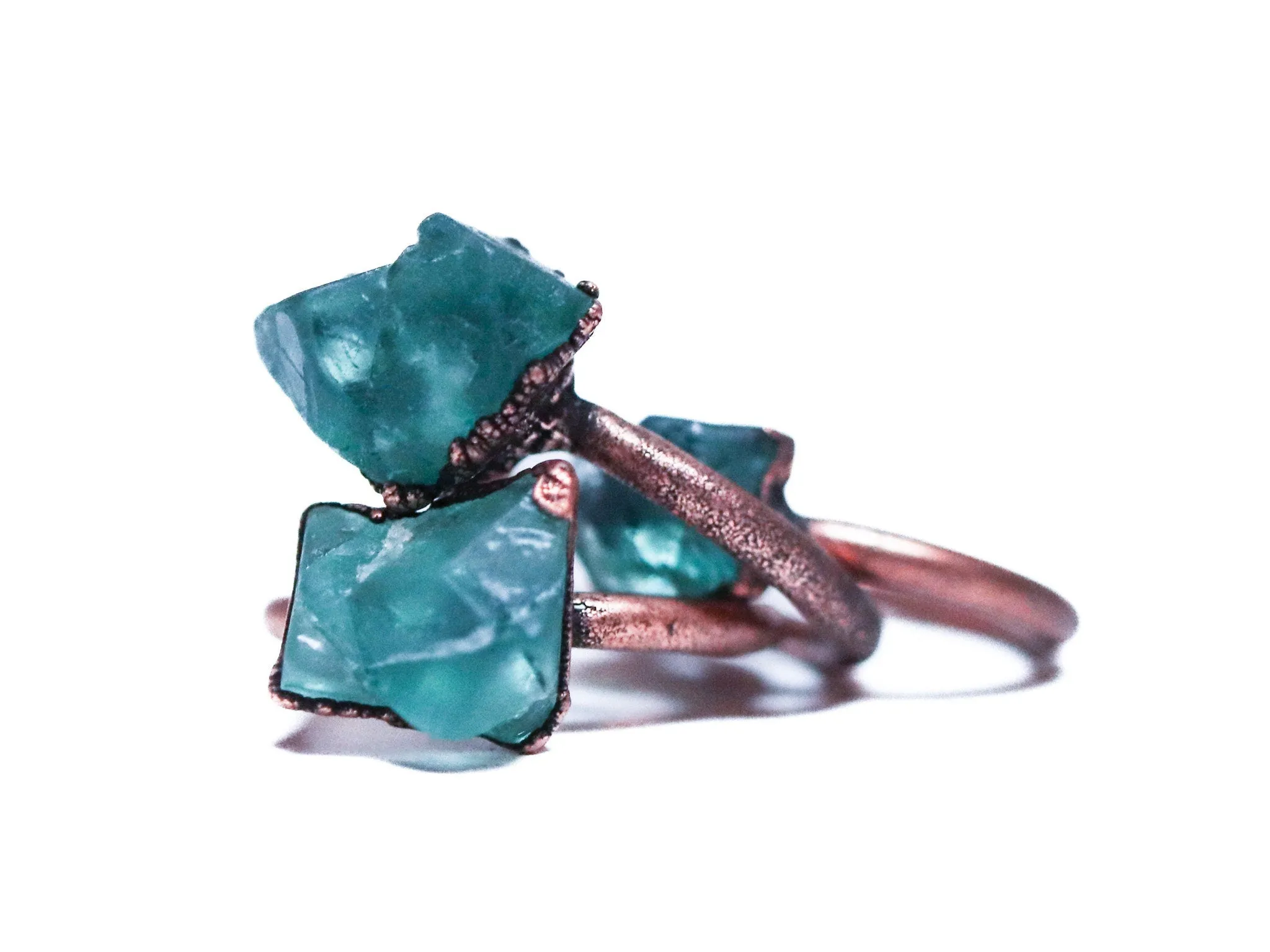 Raw Fluorite ring | Green Fluorite ring