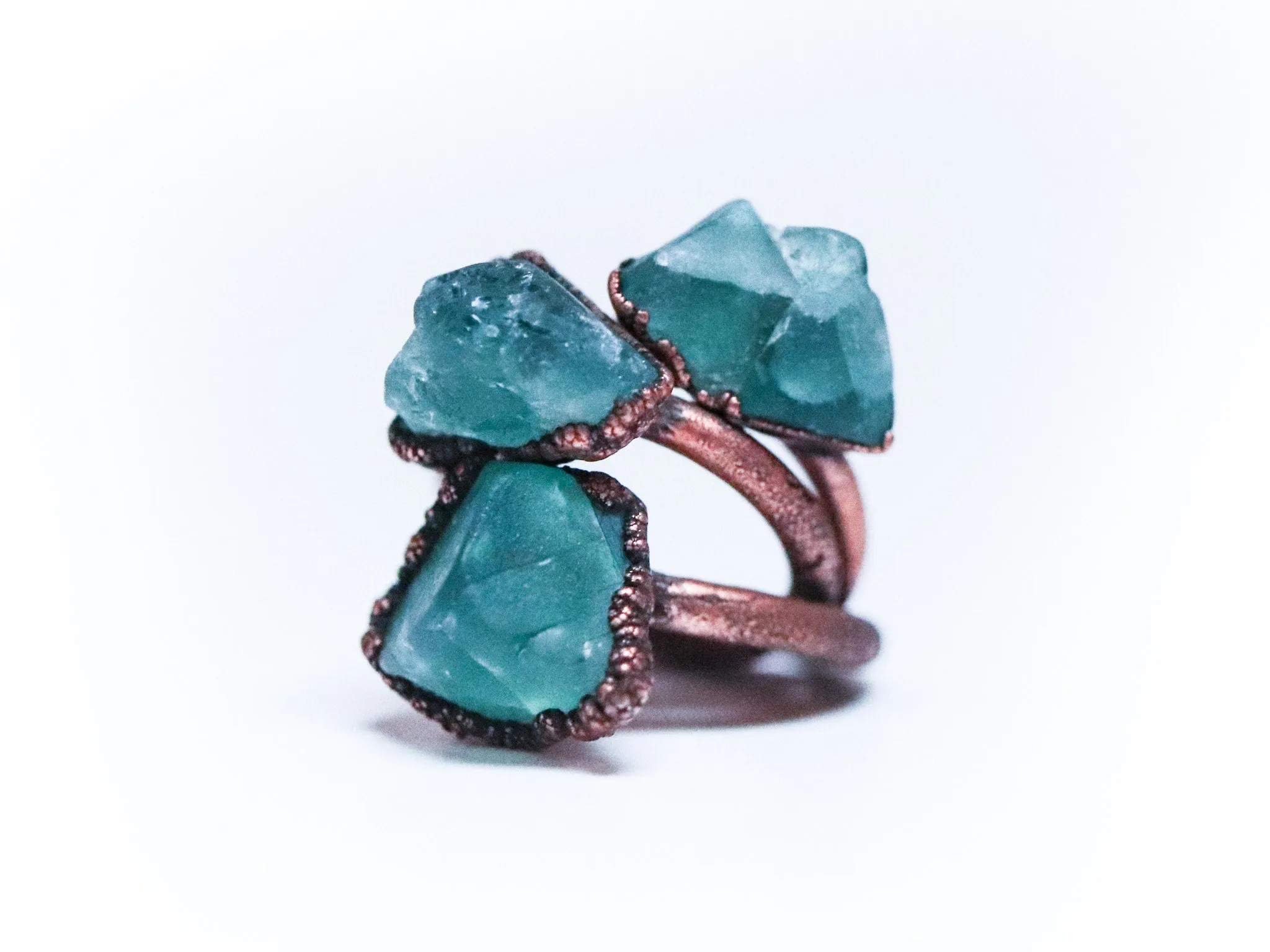 Raw Fluorite ring | Green Fluorite ring