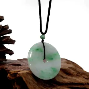 RealJade® Co. "Good Luck Button" Jadeite Jade Lucky KouKou Pendant Necklace