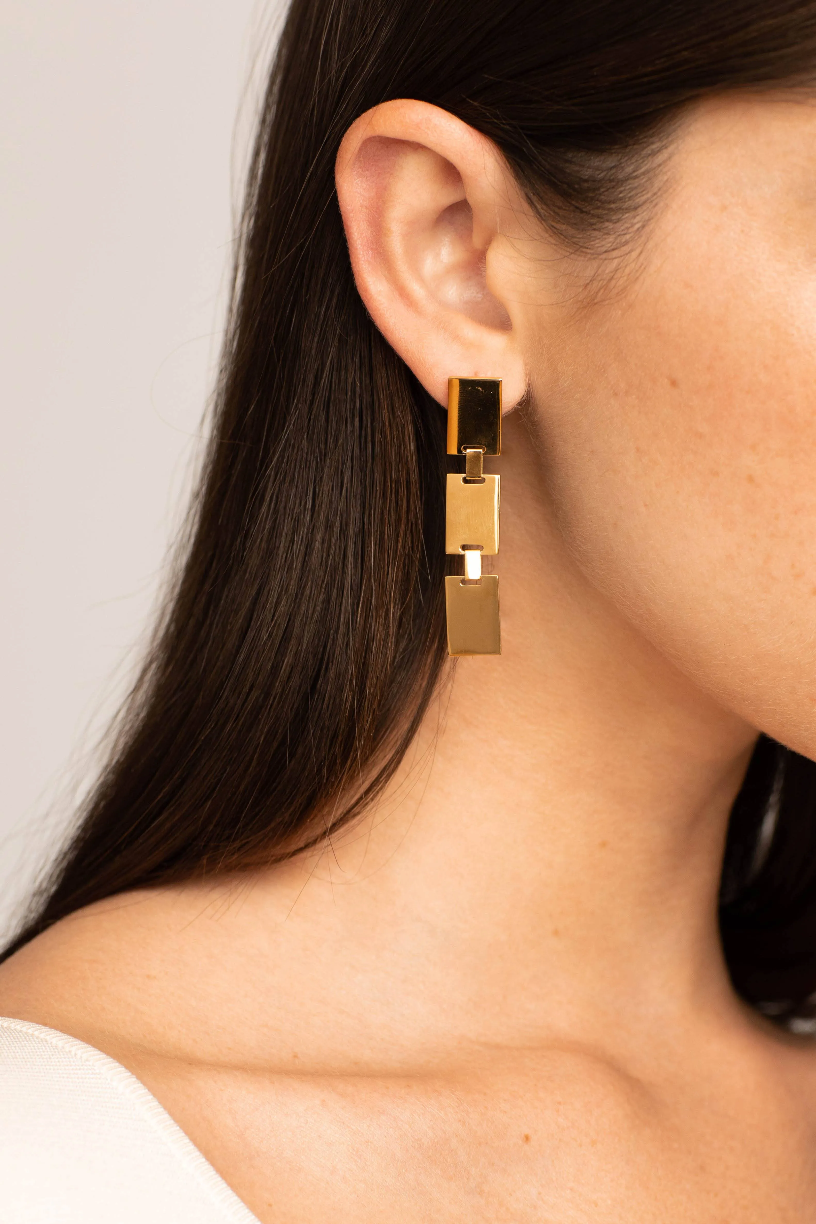 Rectangle Dangle Earrings