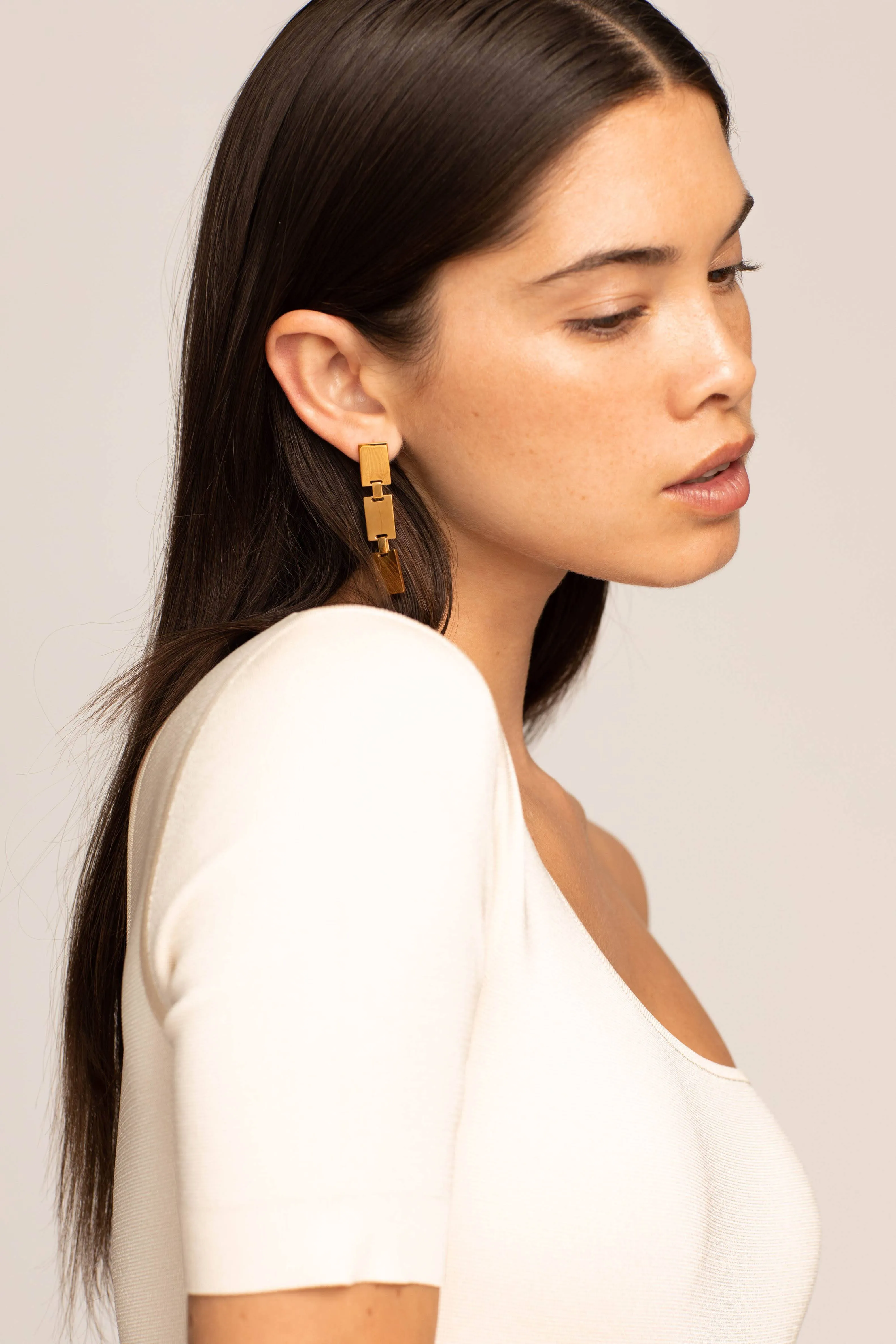 Rectangle Dangle Earrings