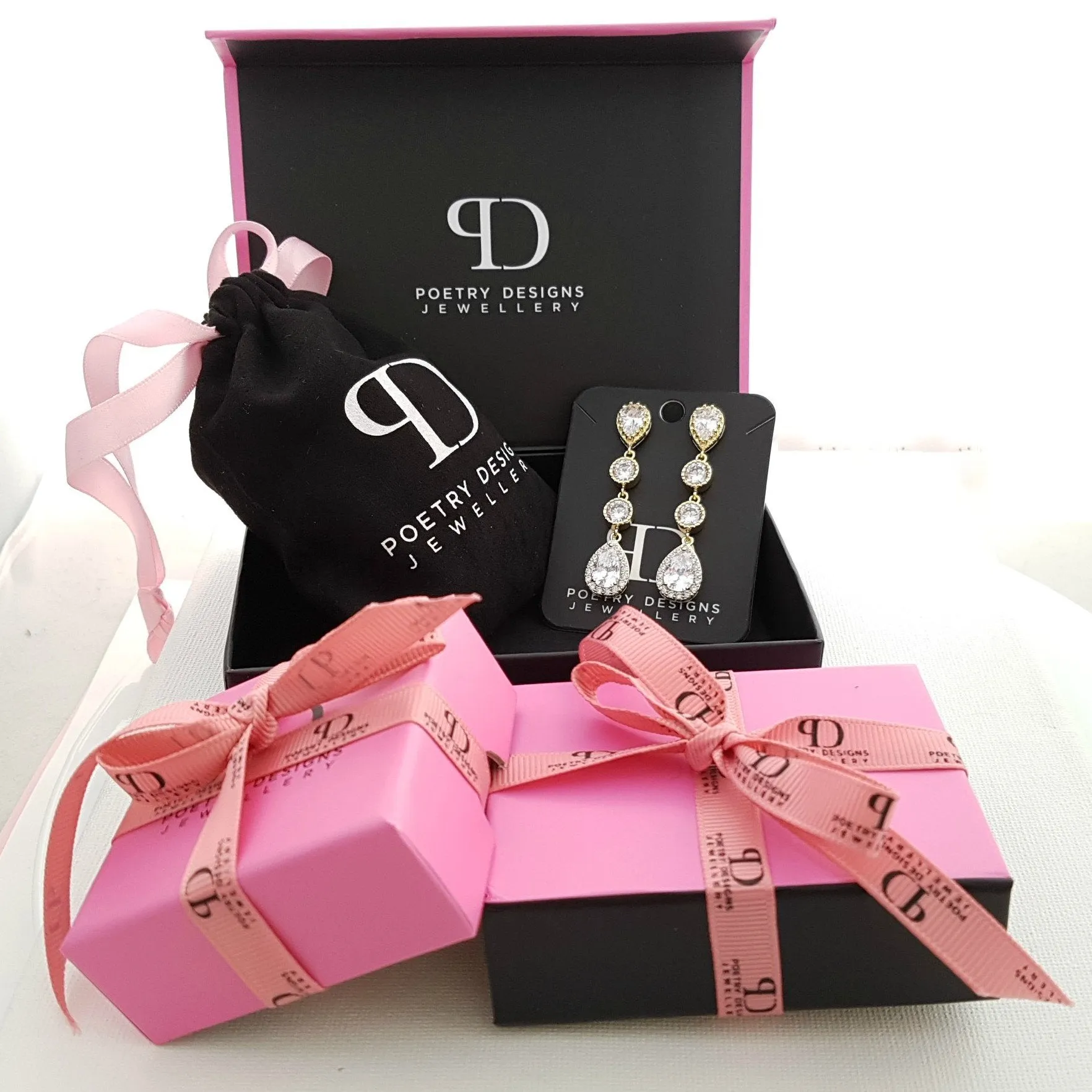 Rose Gold Bridesmaids Bracelet in Cubic Zirconia- Emma