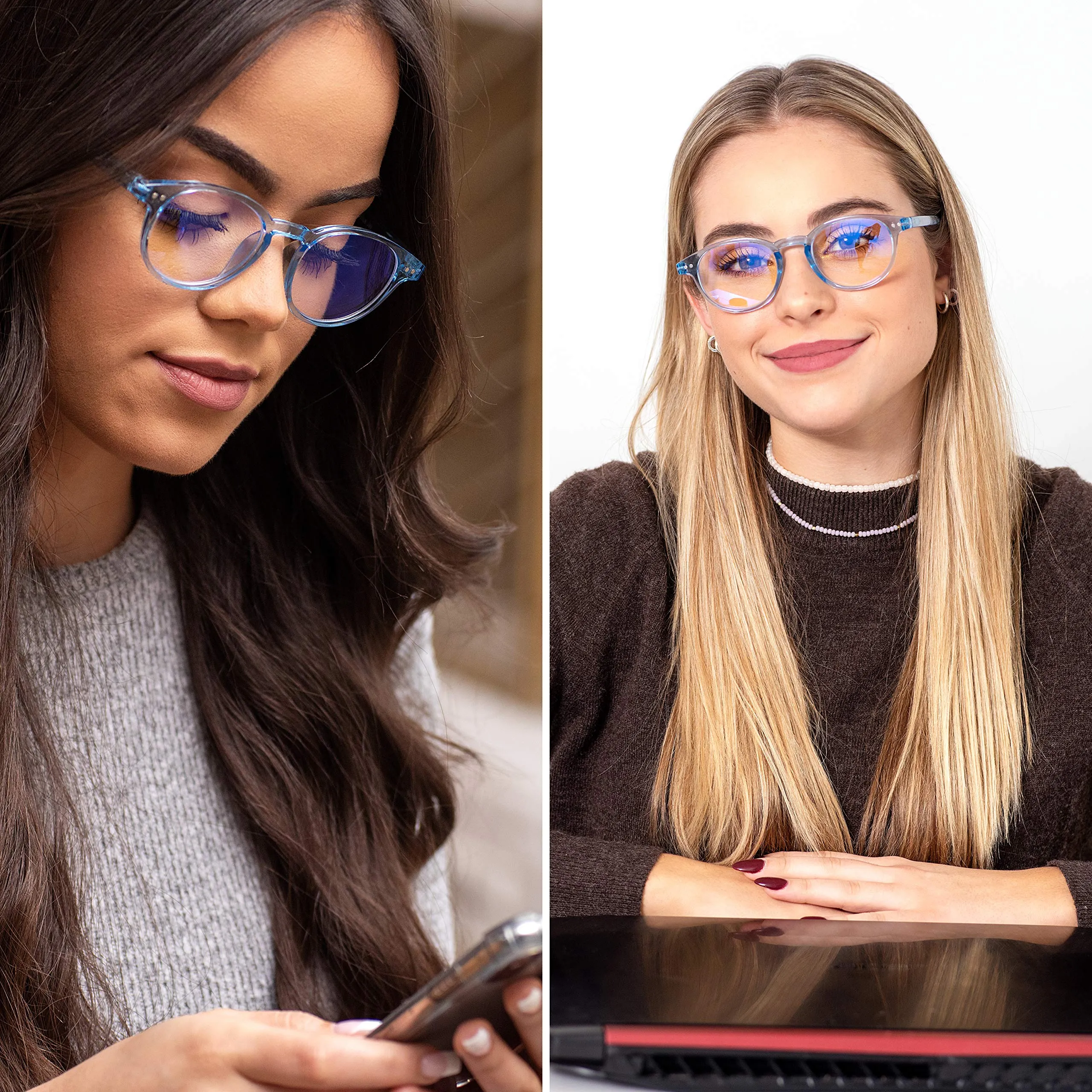 Round-Blue-Light-Blocking-Reading-Glasses-Light-Blue-2-75-Magnification-Computer-Glasses