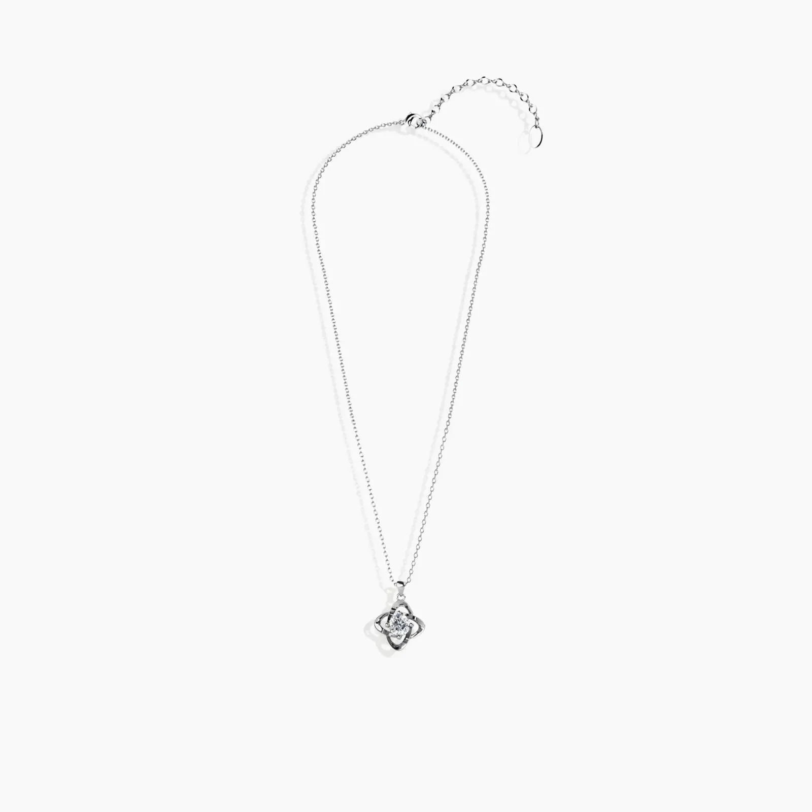 Round Moissanite Bond Pendant Necklace in Sterling Silver - Symbolizing Eternal Connection - Irosk Australia®