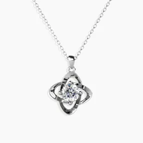 Round Moissanite Bond Pendant Necklace in Sterling Silver - Symbolizing Eternal Connection - Irosk Australia®