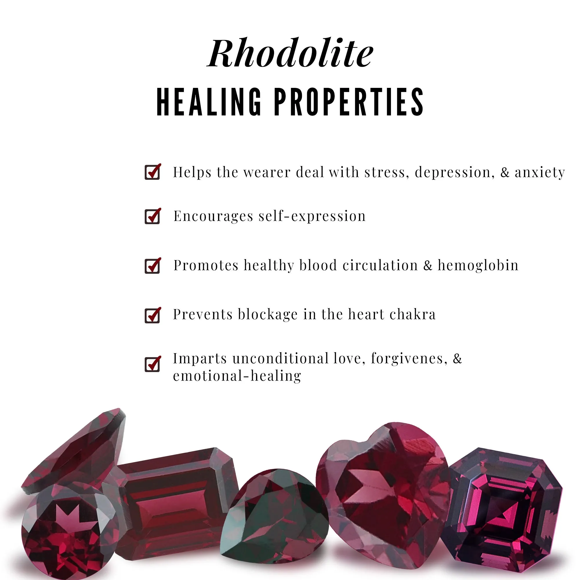 Round Rhodolite Solitaire Flower Engagement Ring with Diamond