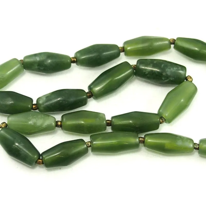 Serpentine (Afghan Jade) Lozenges Strand
