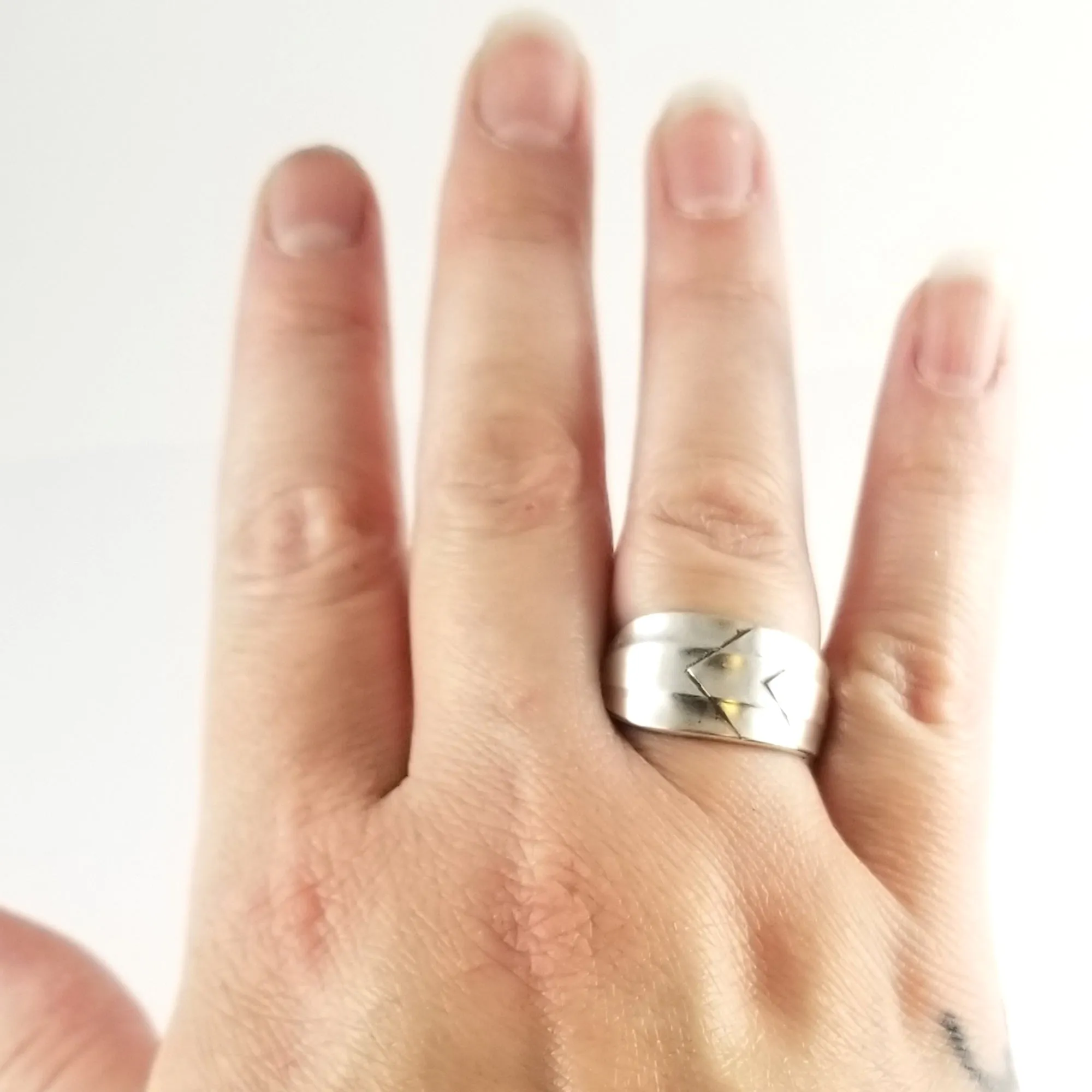 Sheffield Chevron Spoon Ring