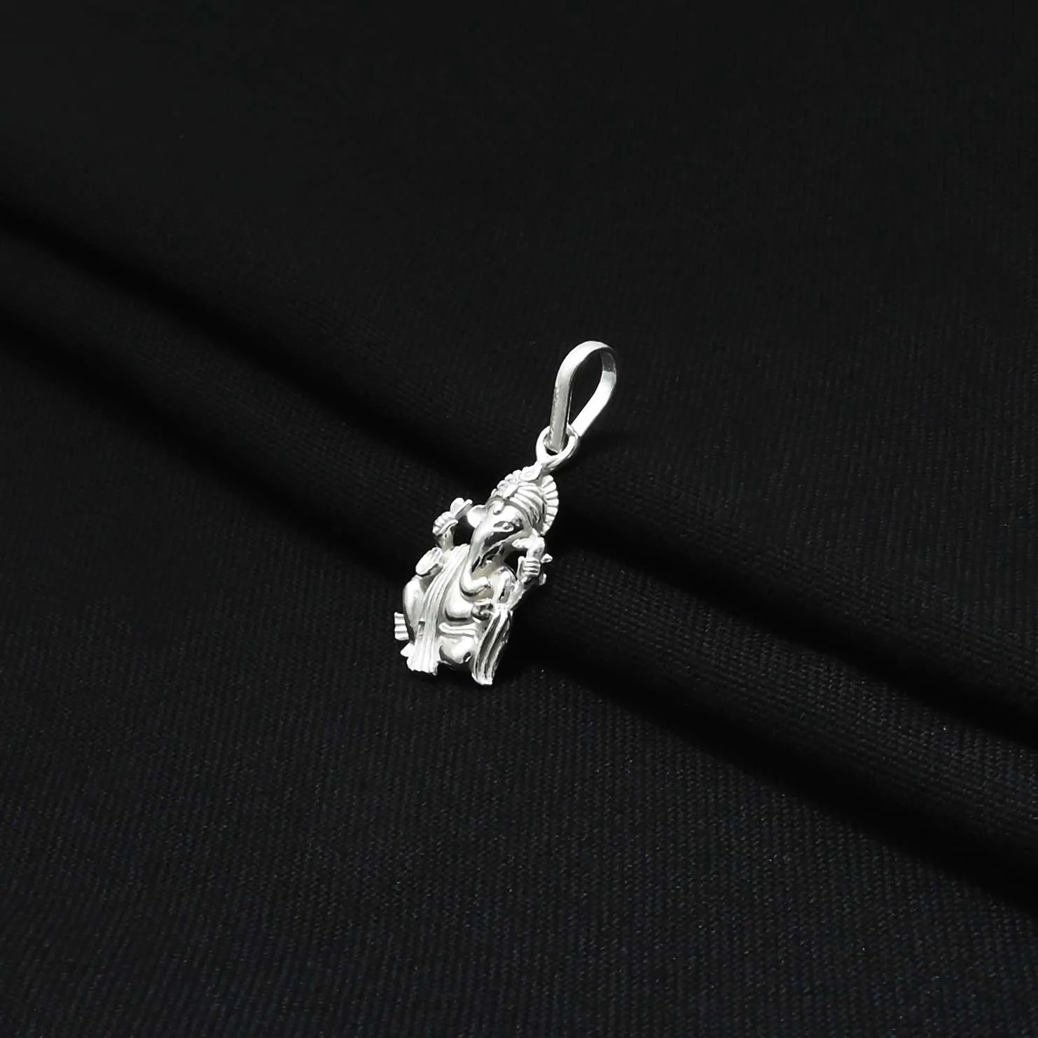 Silver Chatur Bhuj Ganesh Ji Pendant