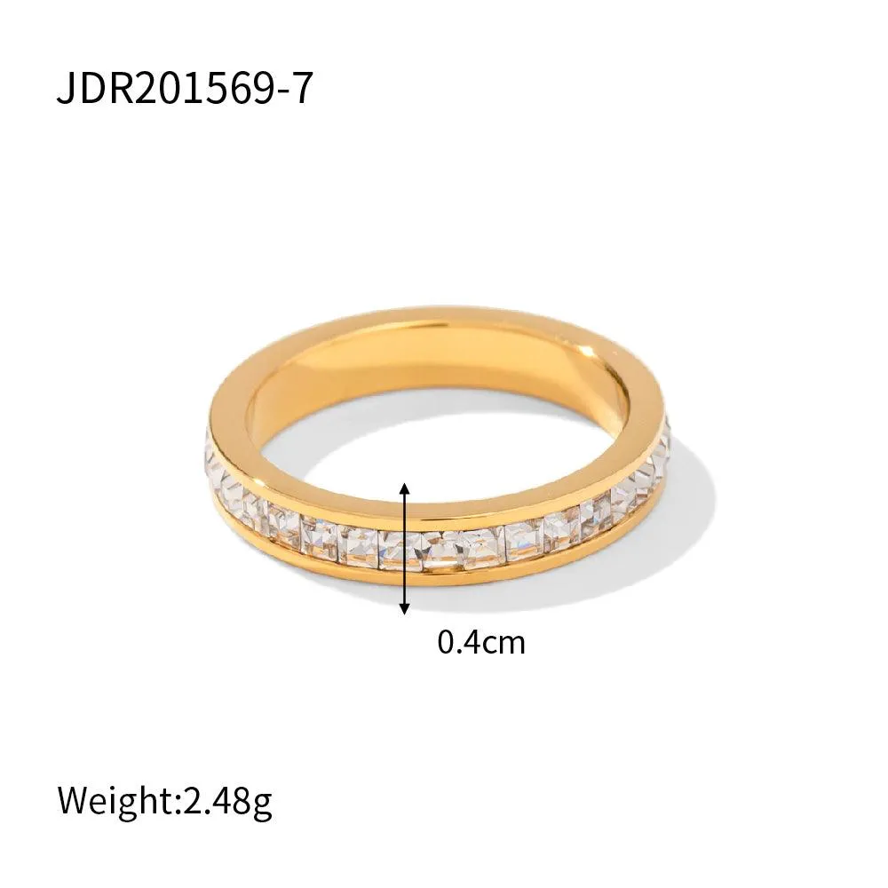 Single Layered Zircon Ring
