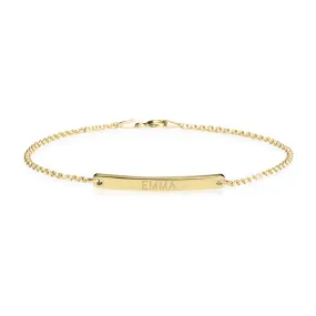Skinny Bar Bracelet - 24k Gold Plated