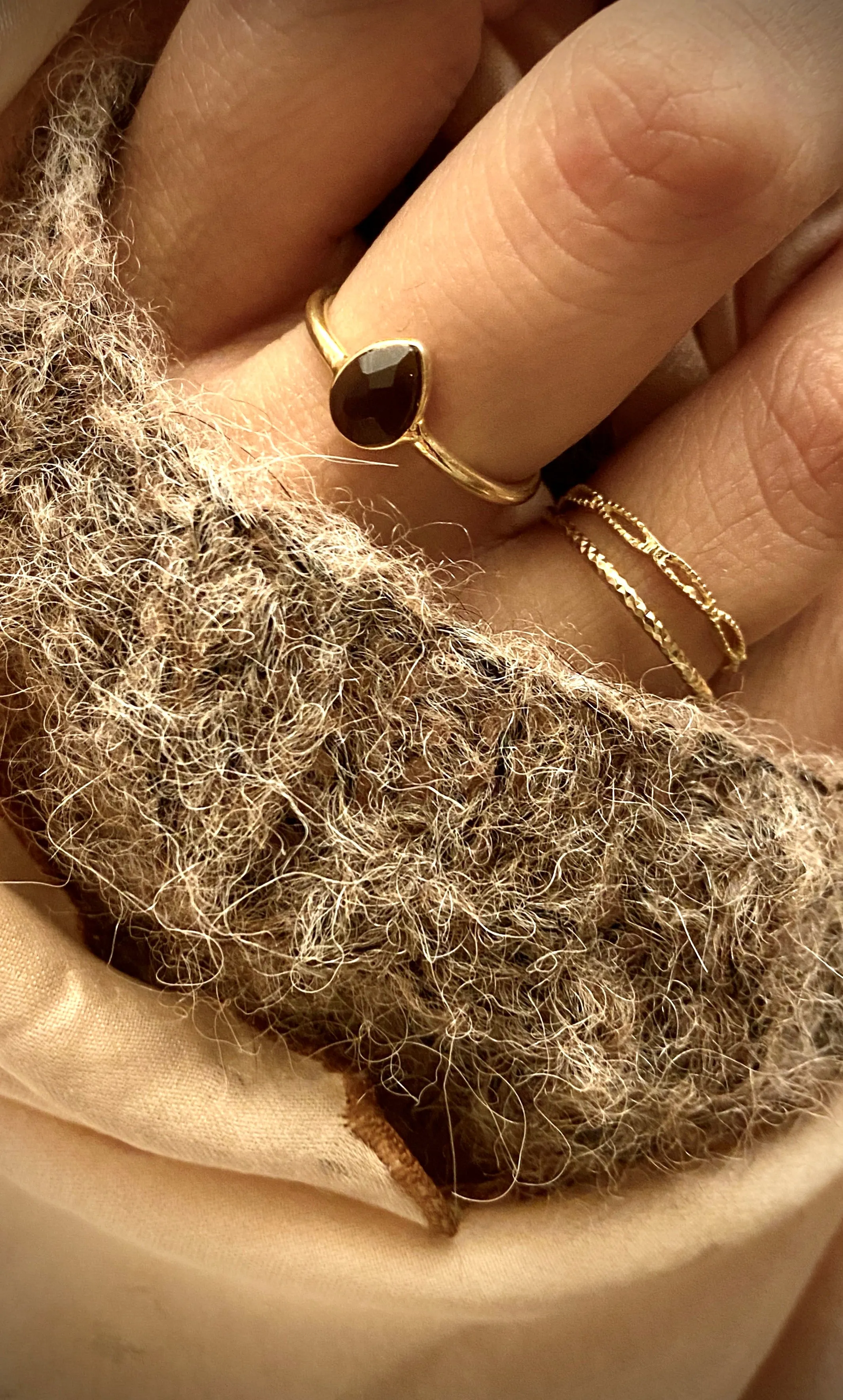 smoky topaz | ‘laia’ ring | 24k gold-plated
