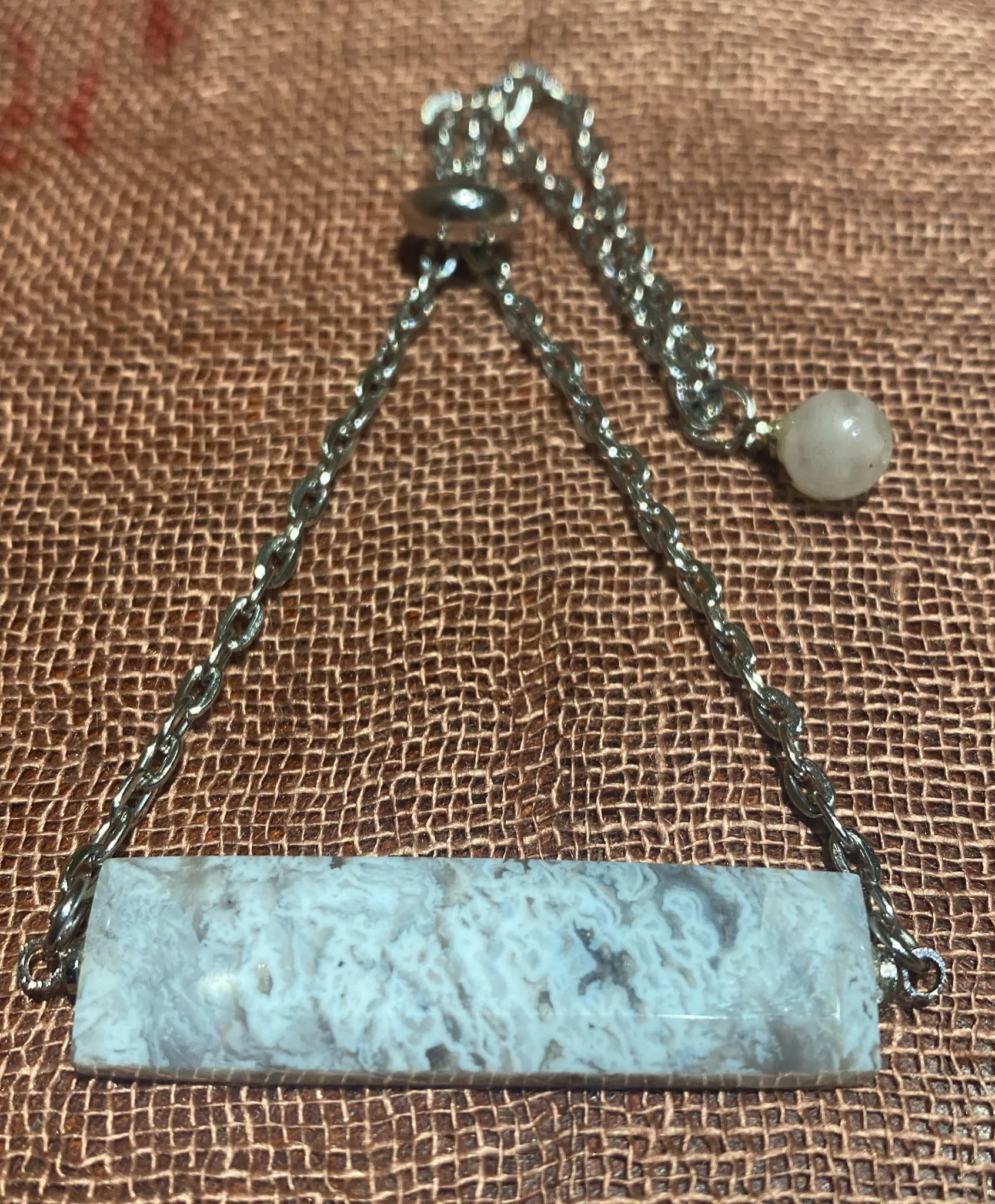 Snow Druzy Agate Adjustable Bracelet