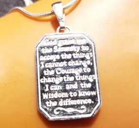 ssj004- Serenity Prayer Pendant