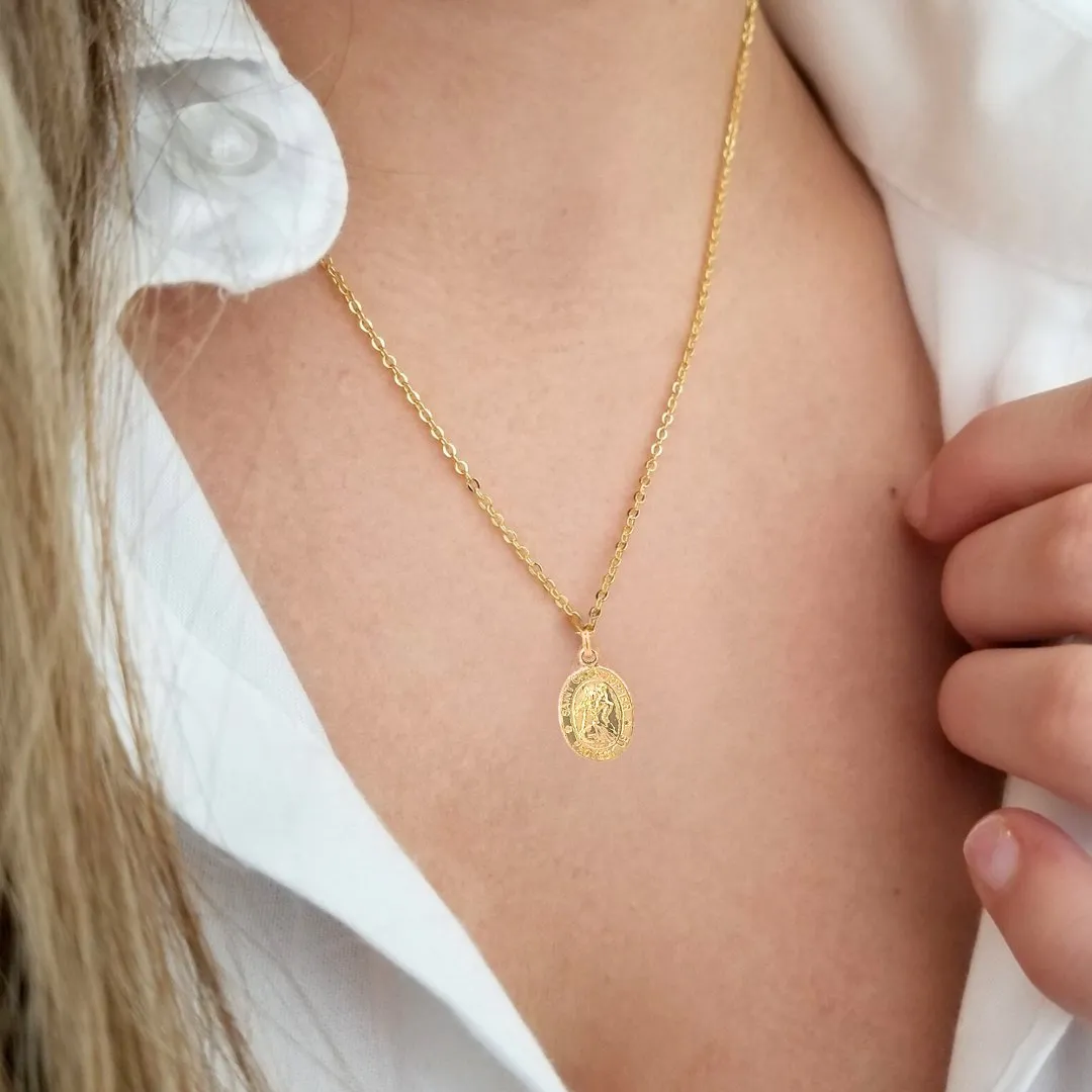 St. Christopher Mini Pendant Necklace